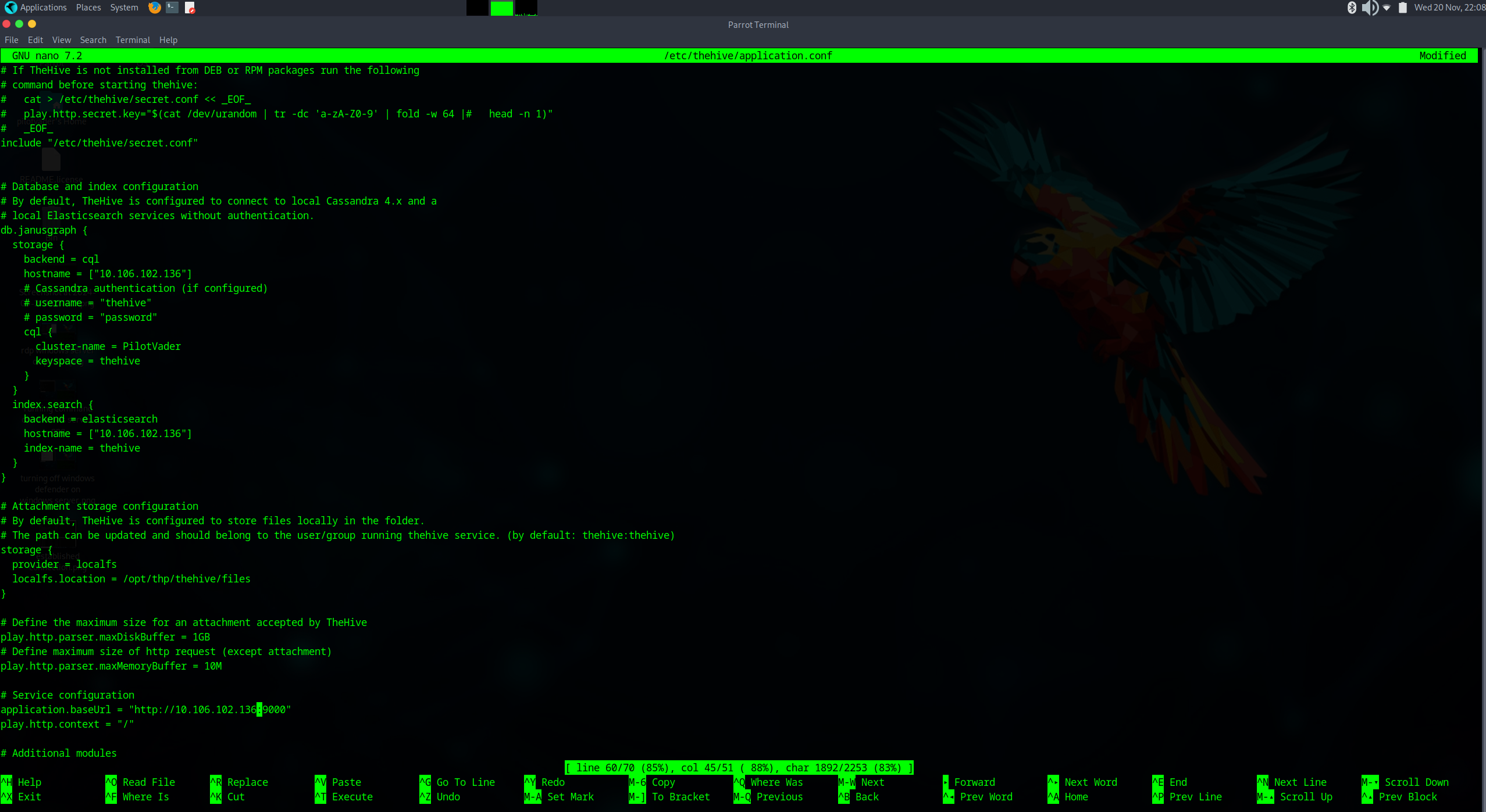 TheHive Configuration Setup
